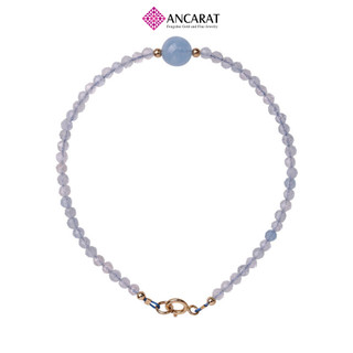 Vòng đá Aquamarine cắt giác Ancarat