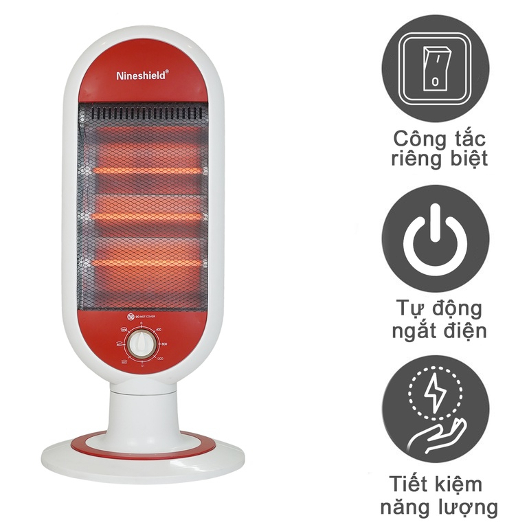 Máy sưởi Halogen NS05SH - Quạt sưởi Đèn sưởi hồng ngoại