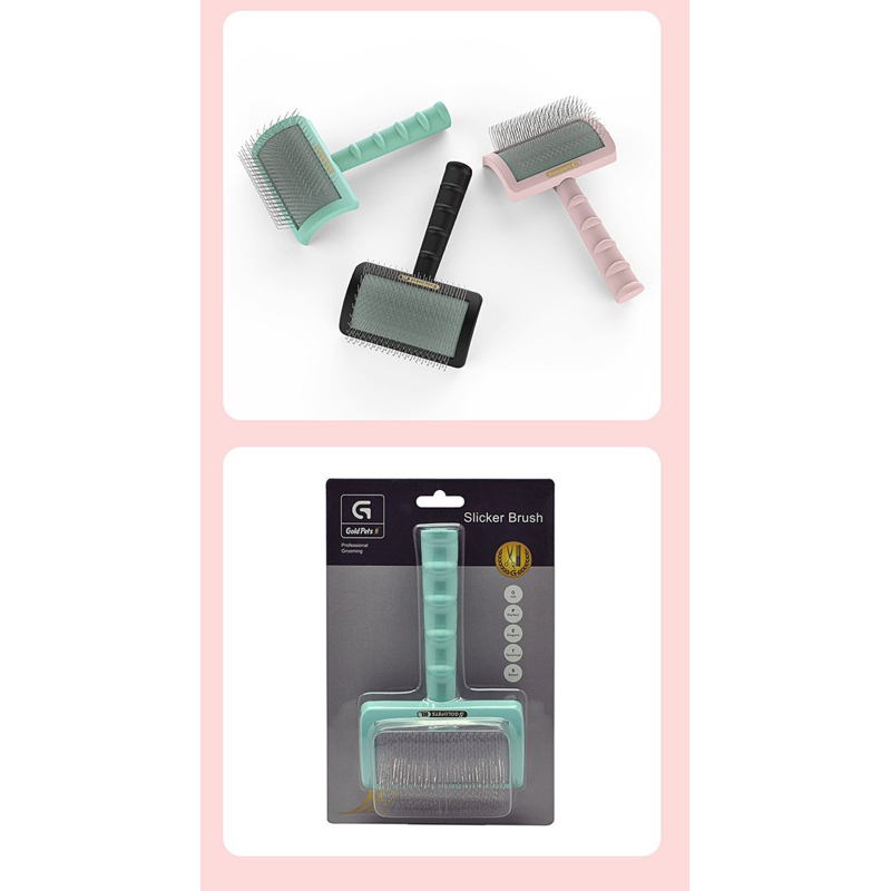 Lược chải lông bản cong Goldpets đánh chải bông lông cho thú cưng xinh đẹp chuẩn spa