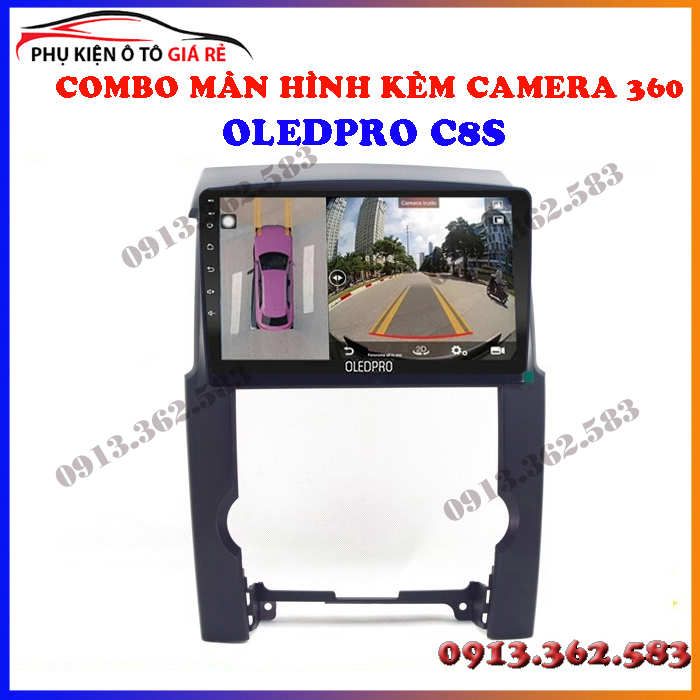 Combo màn hình liền camera 360 OLED C8S cho xe KIA SORENTO 2010-2015 - đại lý phụ kiện ô tô, camera cập lề hd