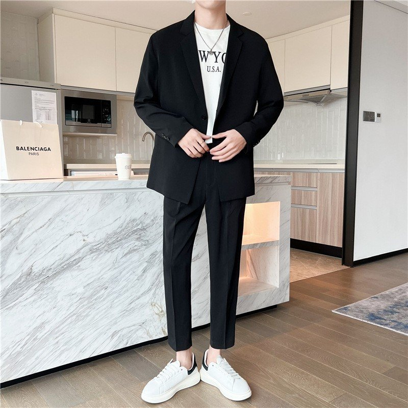 Áo khoác blazer nam nữ có đệm vai form rộng hàn quốc thời trang trẻ trung phong cách ELNIDO