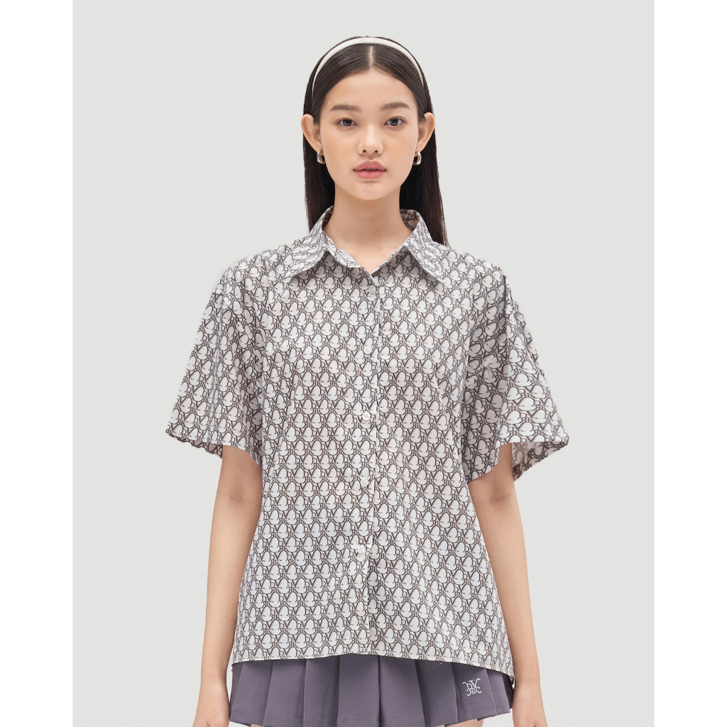 DVRK - Áo Sơ Mi Ngắn Tay In Monogram-DVRK-23SS