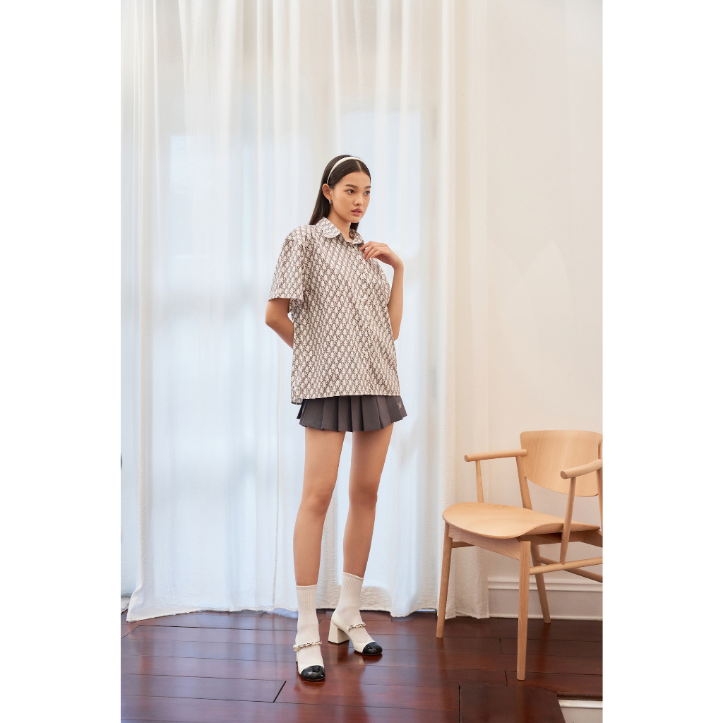 DVRK - Áo Sơ Mi Ngắn Tay In Monogram-DVRK-23SS