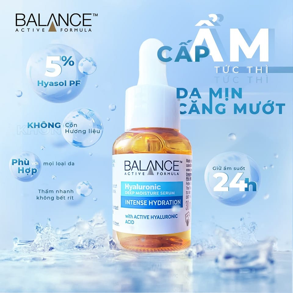 Combo Balance toàn diện Serum Vitamin C 30ml + Serum Hyaluronic 30ml + Kem mắt Gold Collagen 15ml