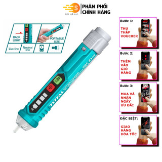 Bút dò điện áp cảm ứng ac 1000v total tht29100026 - có kèm pin, phân biệt dây nguội nóng, đèn led