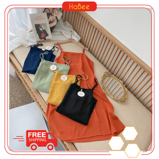 Váy đũi Hàn, Váy 2 dây chất đũi cực xinh thời trang năng động cho nữ ( Freesize 42-62Kg)