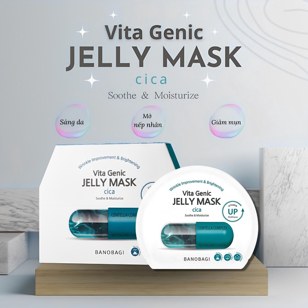 Mặt Nạ Dưỡng Và Phục Hồi Da Banobagi Vita Genic Jelly Mask CICA 30ml - BANOBAGI CICA
