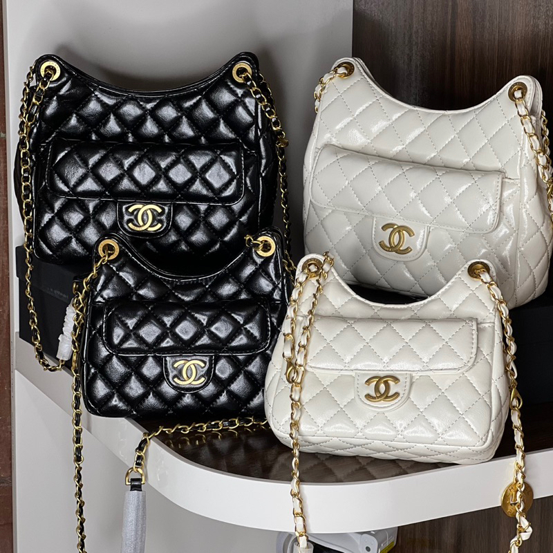 Túi Xà neo đồng xu chần trám da bóng size 19 và 22 fullbox