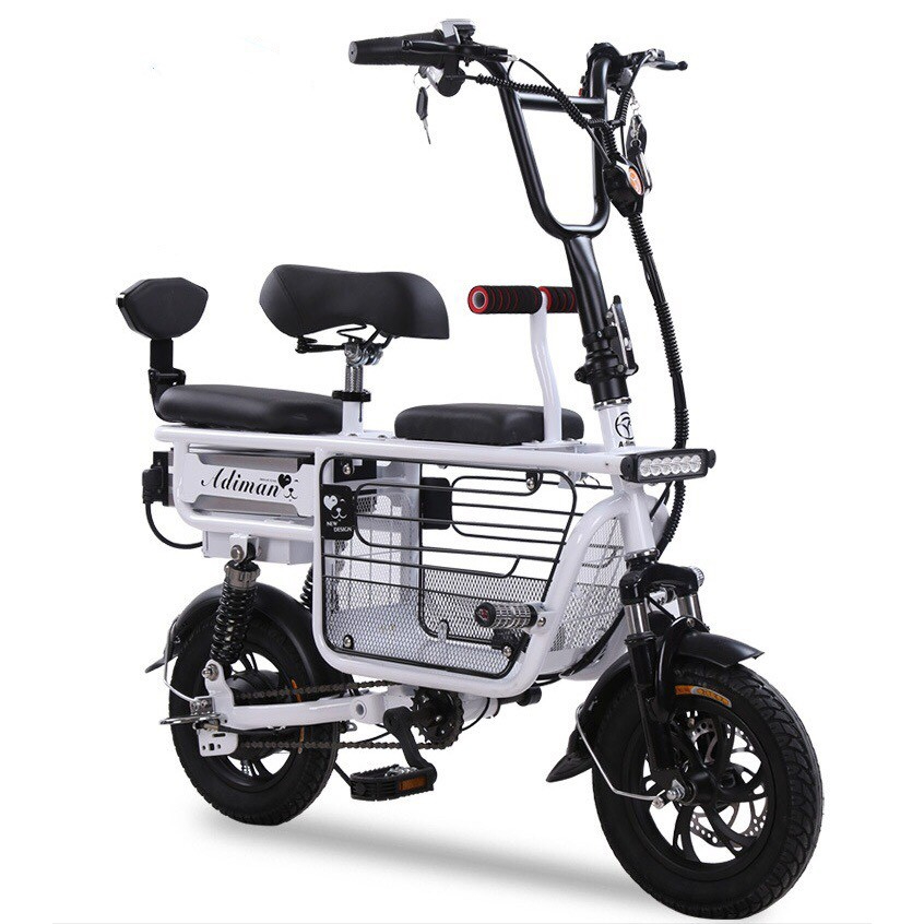 Xe Đạp Điện Mini Gấp Gọn ADIMAN X1, Xe Điện Mini Gấp Gọn, 3 Ghế Ngồi, BH 24 tháng