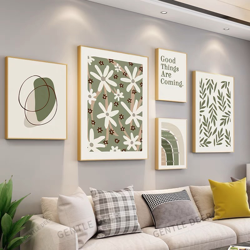 Tranh Treo Tường Bộ 5 Bức Trang Trí Decor Phòng Trang Trí Cửa Hàng Spa Thẩm Mĩ Phòng Ngủ Phòng Khách