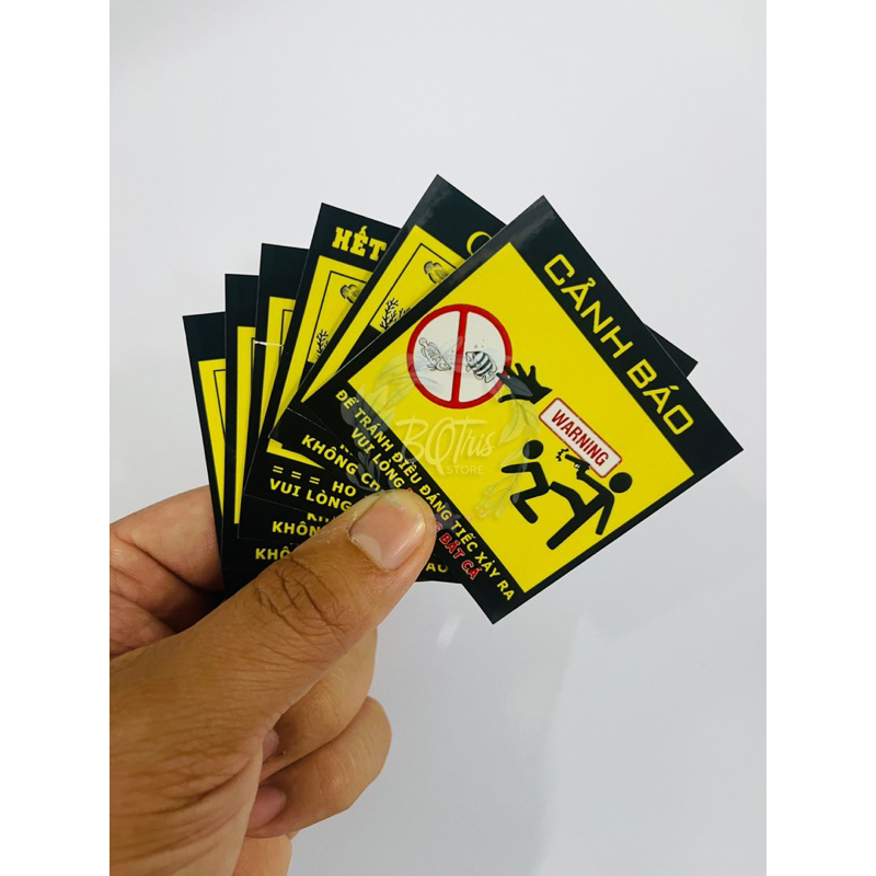 Sticker cảnh báo hồ cá siêu rẻ | vui nhộn