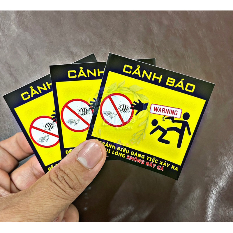 Sticker cảnh báo hồ cá siêu rẻ | vui nhộn