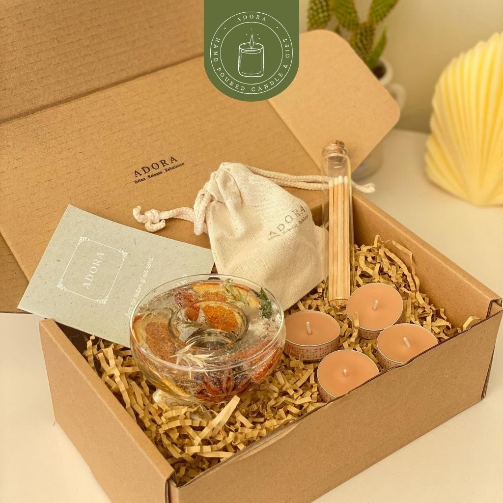 Quà Sinh Nhật Cho Bạn Thân Set Nến Thơm Jelly ADORA CANDLE No.1