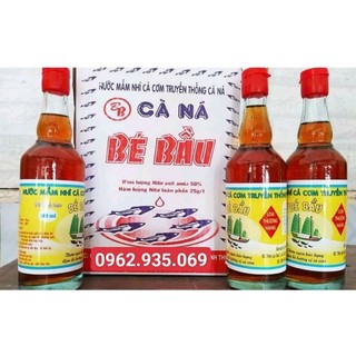 Thùng 6 chai nước mắm bé bầu thượng hạng, chai thủy tinh 500ml