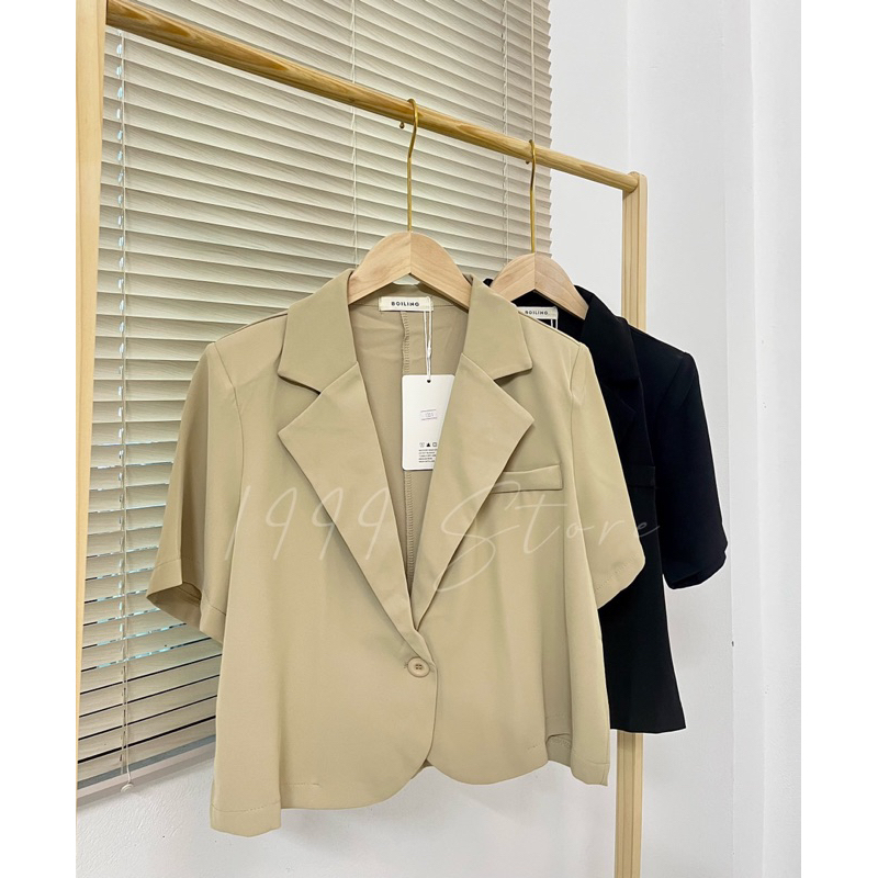 Áo blazer croptop 1 cúc chuẩn hàng Boiling - chuyên hàng QCCC