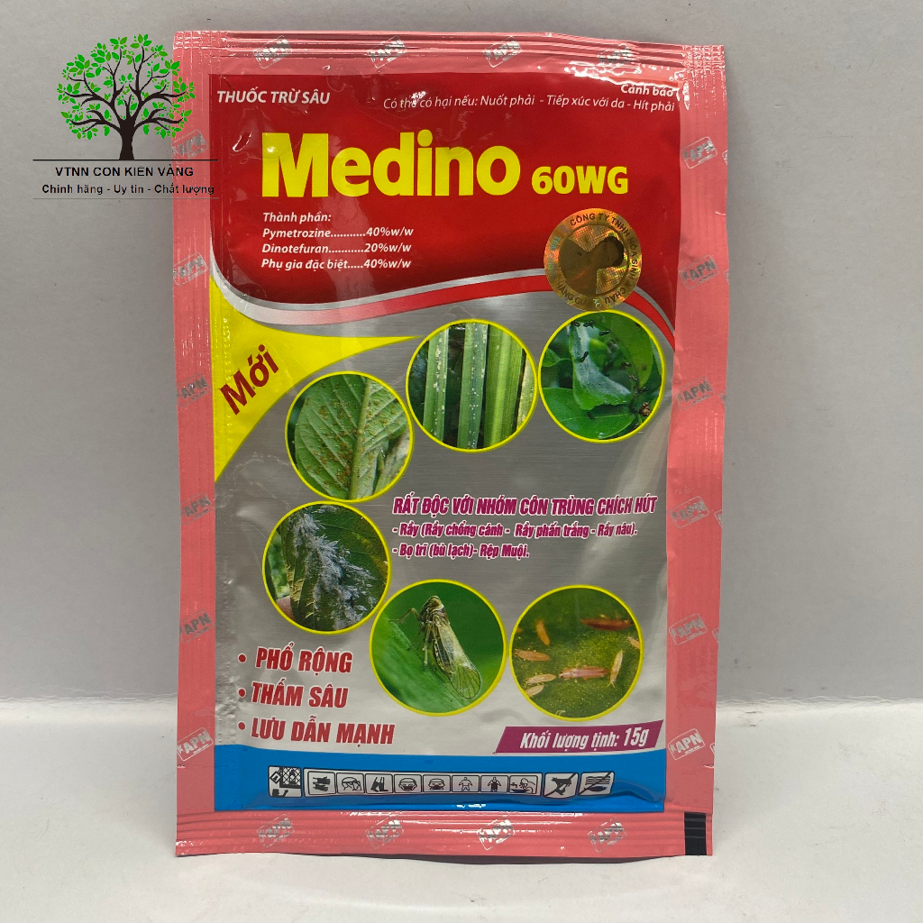 MEDINO 60WG 15Gr (Rầy - Rệp sáp - Rệp muội - Bọ trĩ - Bọ phấn)