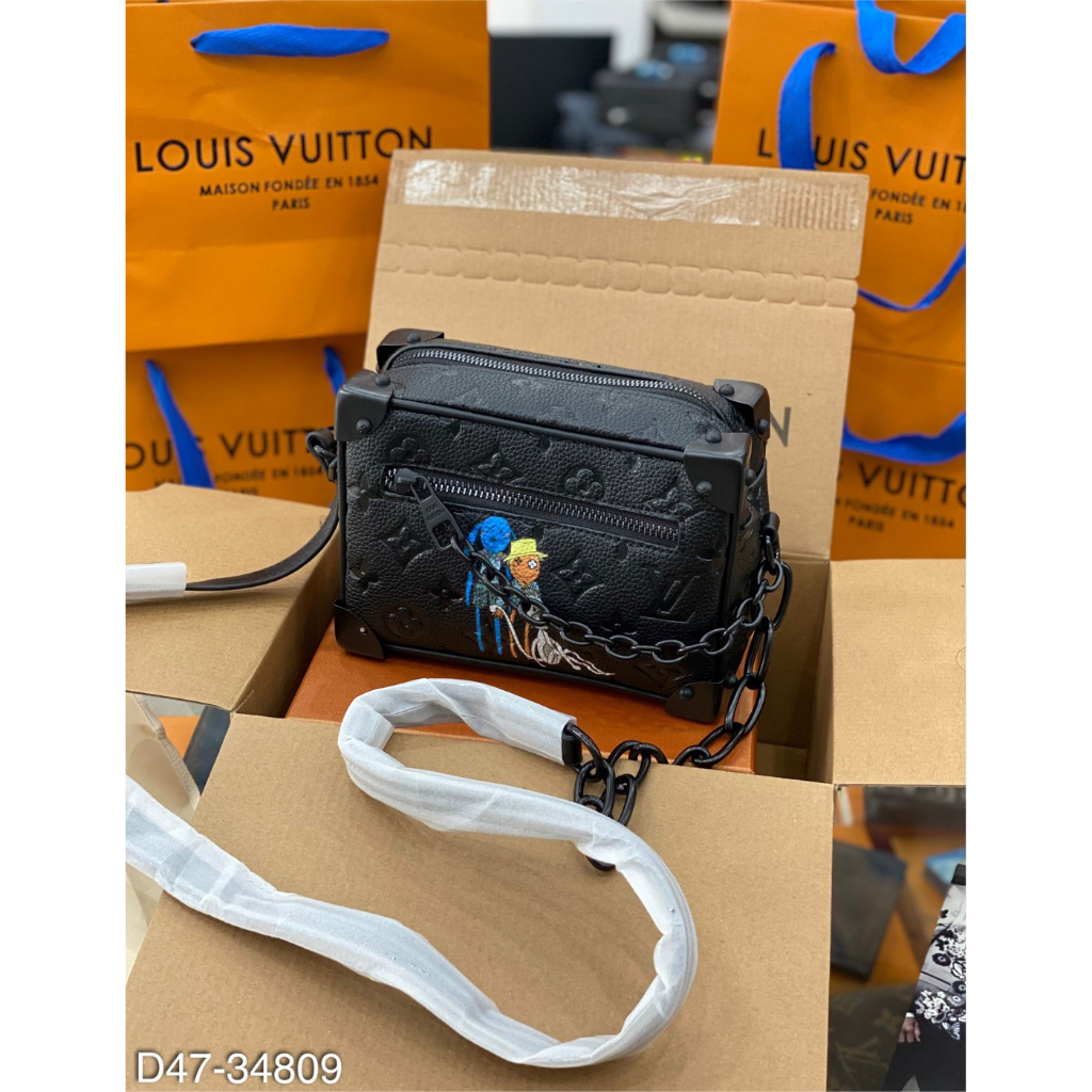 Túi Hộp Đeo Chéo Nam L.V Hoa In Hình Người Mới Nhất - Túi Đeo Chéo Hộp Nam L.V Fullbox