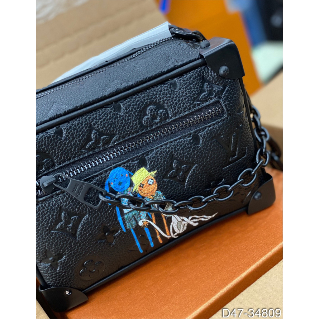 Túi Hộp Đeo Chéo Nam L.V Hoa In Hình Người Mới Nhất - Túi Đeo Chéo Hộp Nam L.V Fullbox