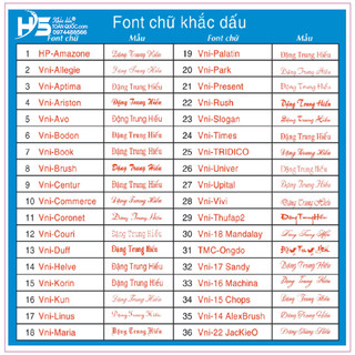 Khắc dấu liền mực theo yêu cầu