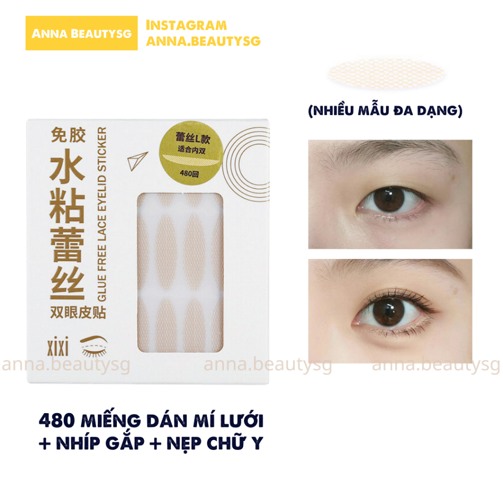 Kích mí lưới tàng hình không lộ bắng nước. miếng dán mí không cộm mắt trong suốt dễ sử dụng có sẵn 3 size