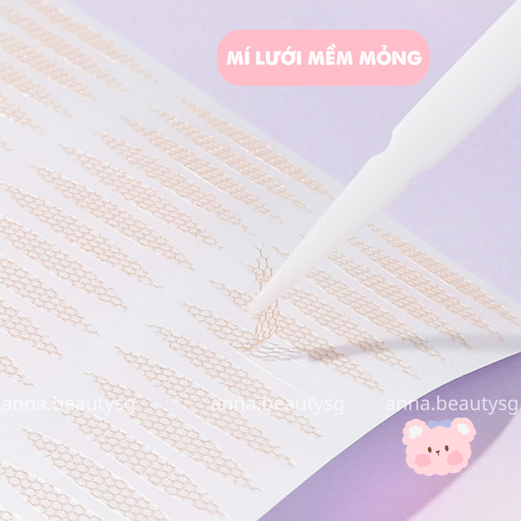 Kích mí lưới tàng hình không lộ bắng nước. miếng dán mí không cộm mắt trong suốt dễ sử dụng có sẵn 3 size
