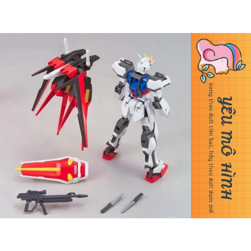 Gundam HG GAT-X105 Strike Fighter  tặng kèm base trưng bày