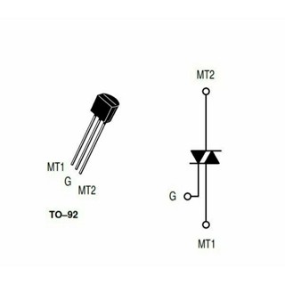 Bt131-600 triac 1a 600v to92