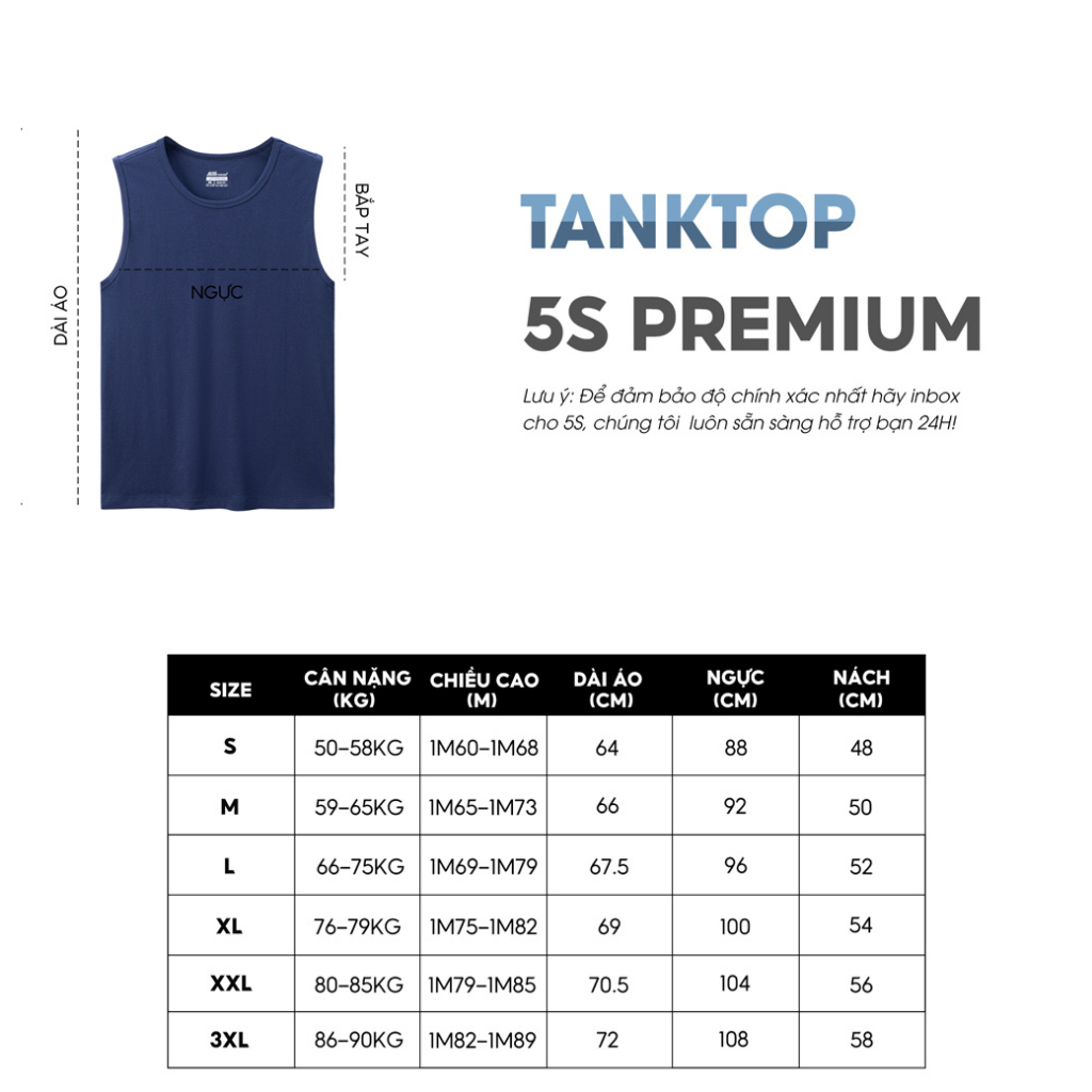 Áo Sát Nách Nam 5S FASHION, Chất Cotton Mát, Thoáng Khí, Thể Thao, Khỏe Khoắn, Năng Động