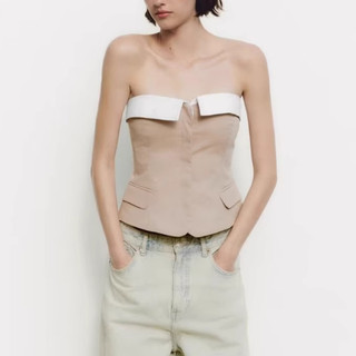Áo zara cổ yếm, quần âu, áo quây cùng style