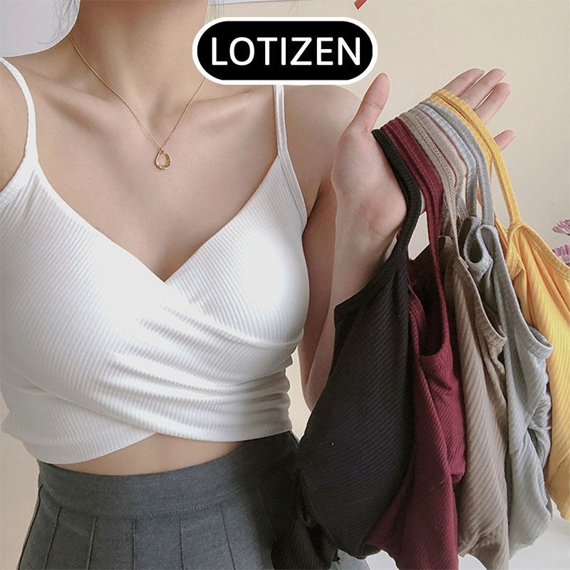Áo bra cotton xẻ chéo tinh tế, Bra nữ cotton cao cấp Mã 627