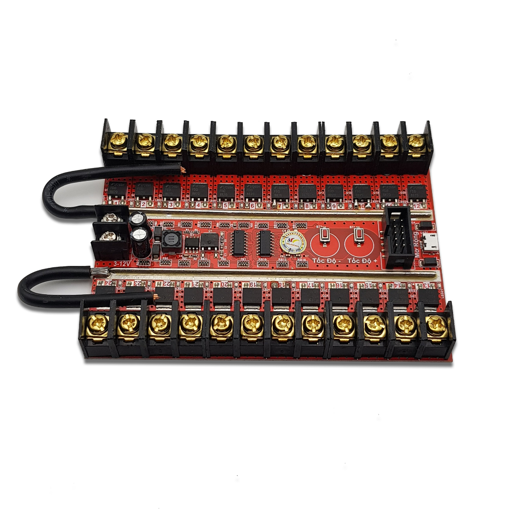 Mạch vẫySolantech 24 kênh công suất có cổng mở rộng thêm số cổng(30A/kênh) - TẶNG DÂY CÁP MICRO USB