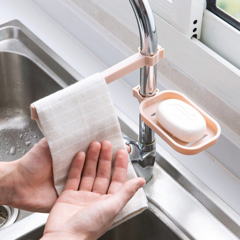 Set 2 giá giữ đồ Solaga gắn vòi nước bồn rửa bằng nhựa đa năng tiện lợi