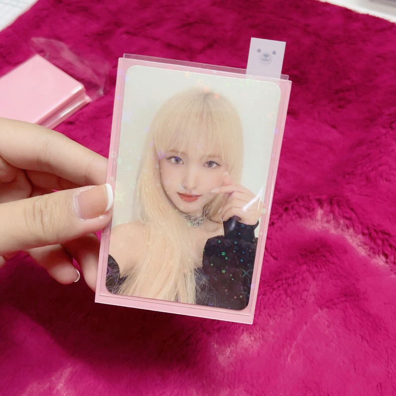 Set 50 sleeve dày bọc bảo vệ card màu pastel hologram lấp lánh