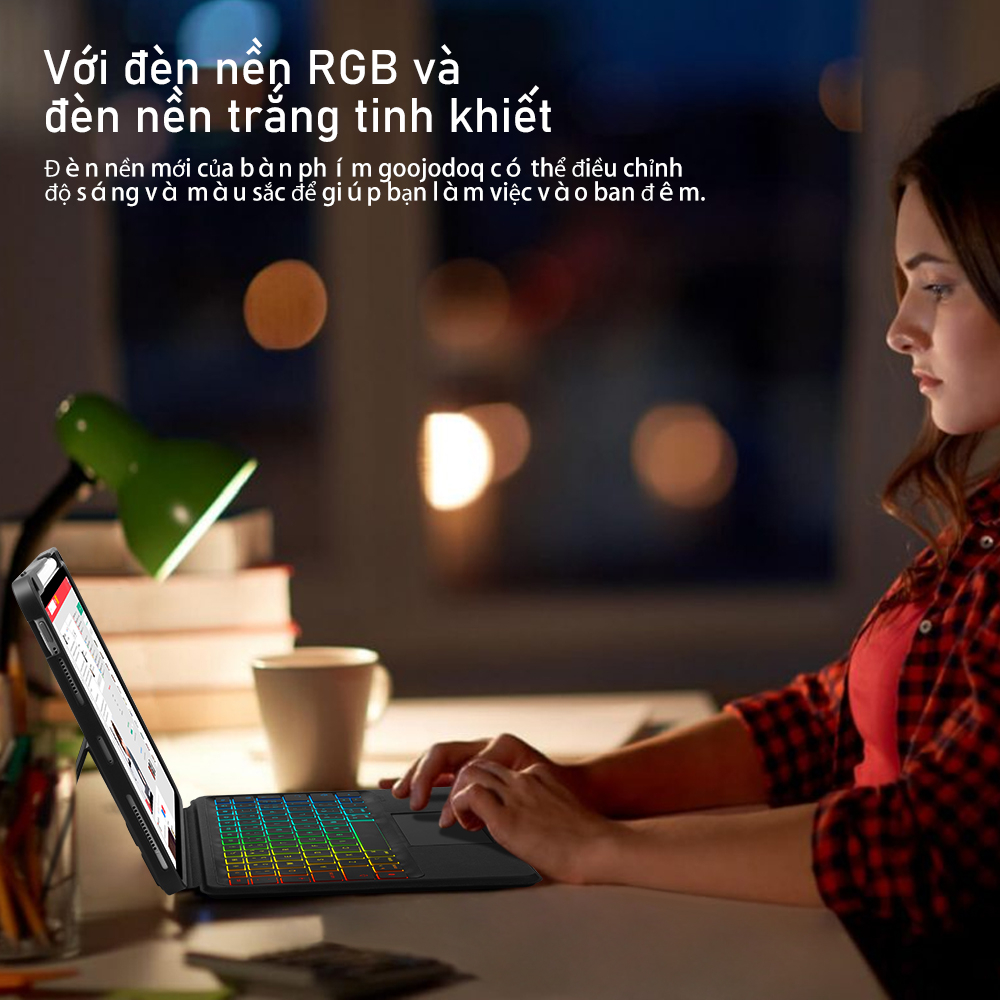 Bàn Phím Bluetooth Không Dây GOOJODOQ Từ Tính Dành Cho Ipad Pro 11 Air 5 4 10.9 Gen 9th 8th 7th 10.2 Bảo hành chính hãng