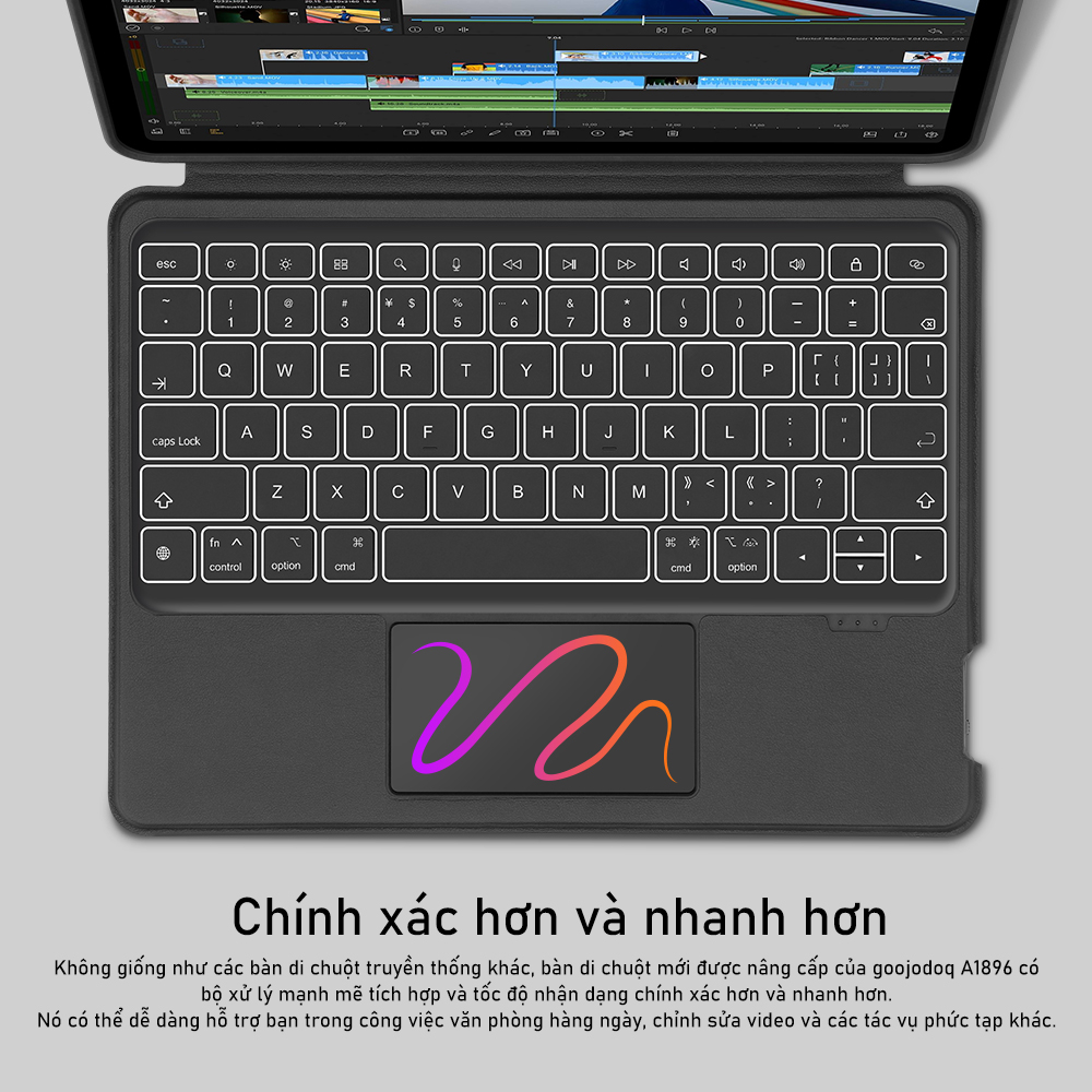Bàn Phím Bluetooth Không Dây GOOJODOQ Từ Tính Dành Cho Ipad Pro 11 Air 5 4 10.9 Gen 9th 8th 7th 10.2 Bảo hành chính hãng