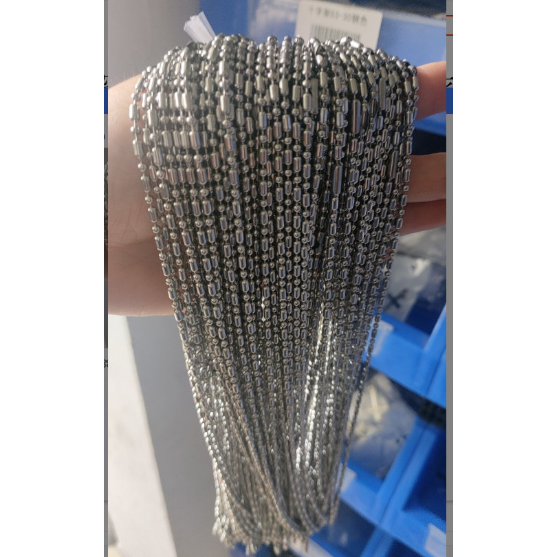 Dây chuyền inox chuỗi hạt trúc bi 2.4mm đẹp thép không gỉ- DCTbQC
