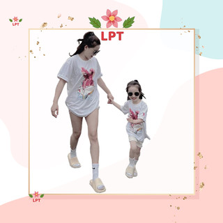 ⭐ÁO THUN NỮ CHẤT COTTON CỔ TRÒN IN HÌNH THỎ HỒNG DỄ PHỐI ĐỒ⭐
