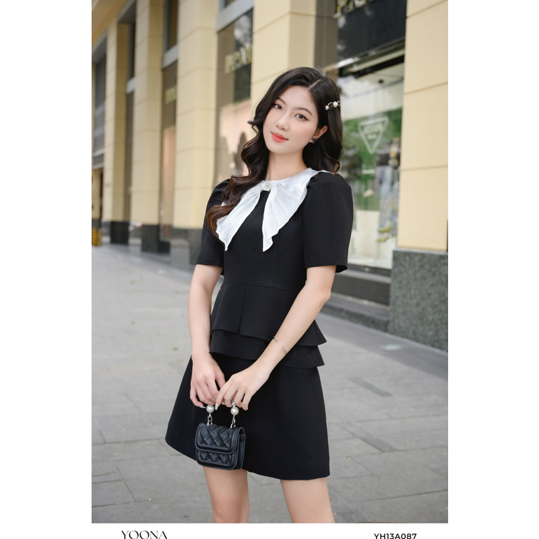 Set áo đuôi cá phối chân váy dáng A chất tuyết mưa YOONA - YH13A087
