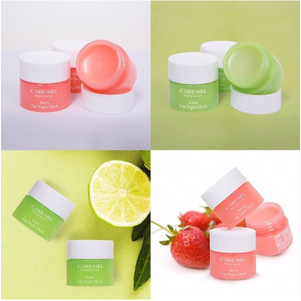 Mặt nạ ngủ môi dưỡng ẩm và tẩy tế bào chết– Care:nel Lip Sleeping Mask Berry 5g