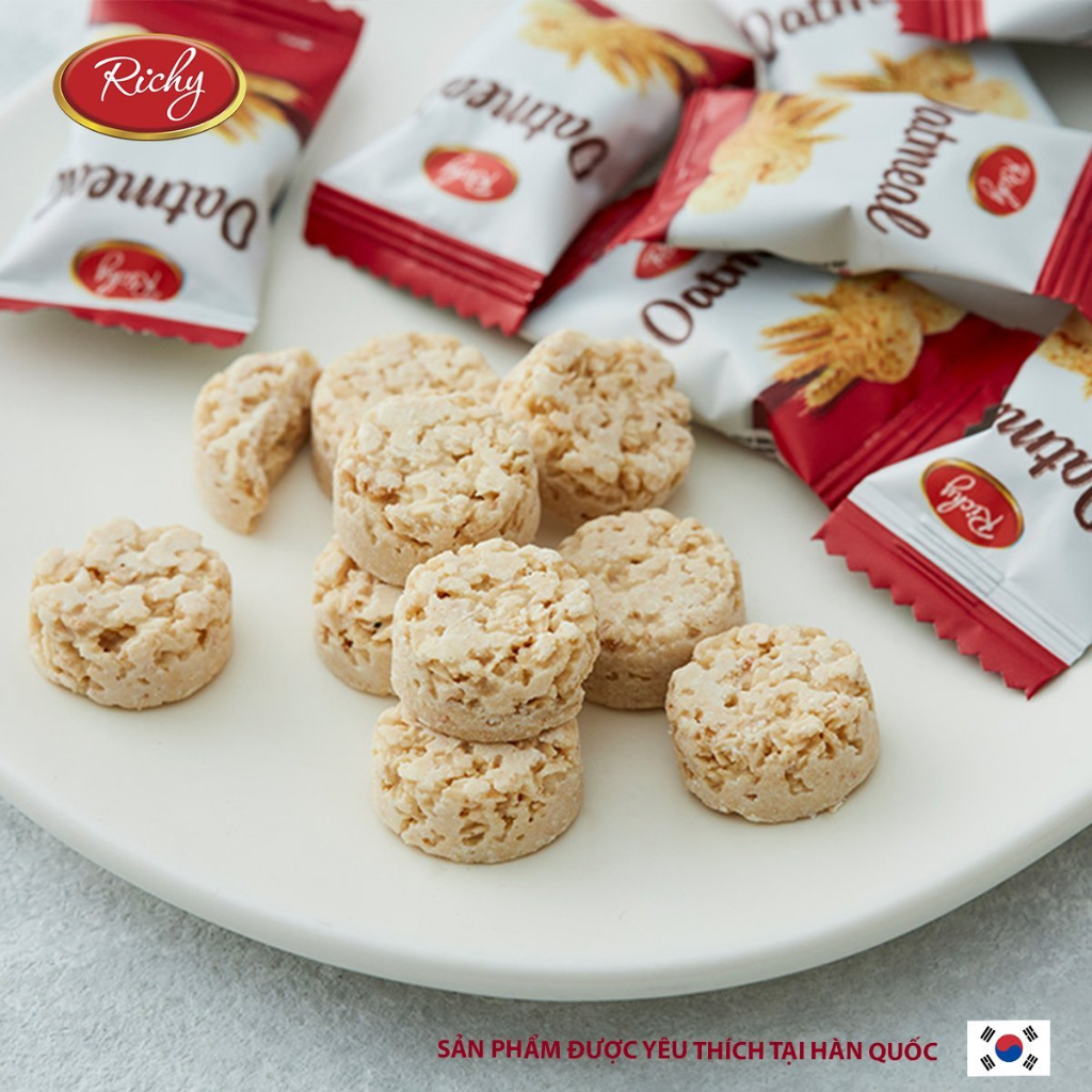 Bánh yến mạch Oatmeal Richy vị sữa túi 206 gram