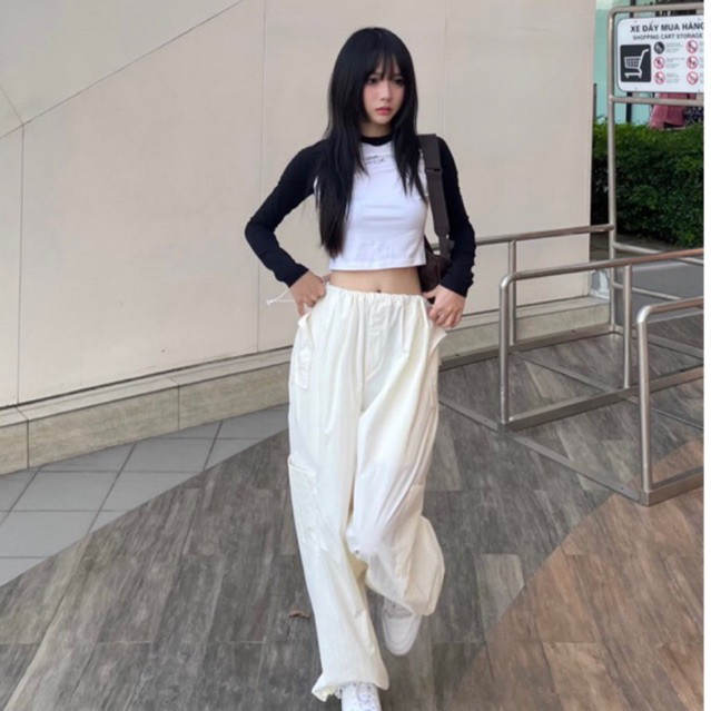 CESAR - NYLON CARGO PANT, QUẦN DÙ DÀI TÚI HỘP PHONG CÁCH Y2K