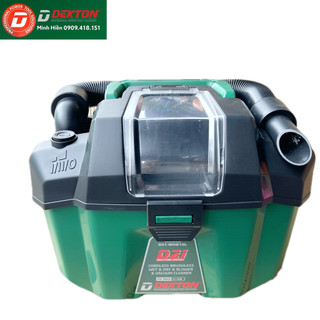 Chính hãng-máy hút - thổi bụi dùng pin d21-21v dekton / d21-mhb10l / hút được nước / hút bụi mịn / motor không chổi than