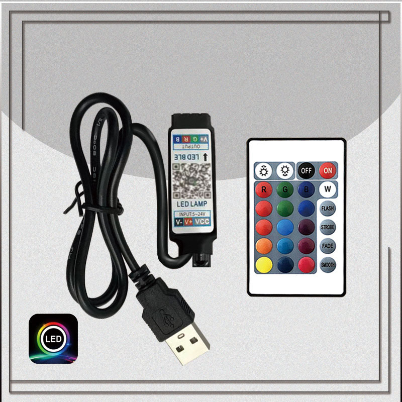 Mạch đèn LED 5V điều khiển bằng App và Remote,Mạch điều khiển đèn led 5V 4 Pin