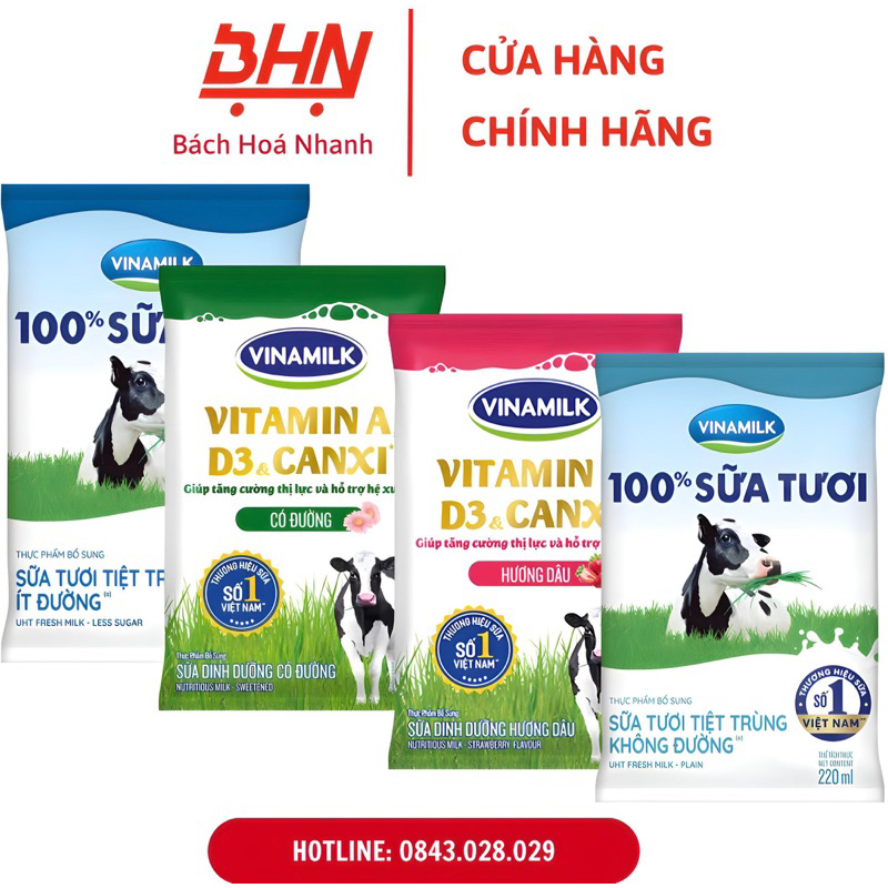 Sữa Tươi Vinamilk 220ml