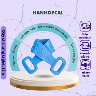 Chà lưng khi tắm - Dây chà lưng khi tắm 2 mặt gai bằng silicone