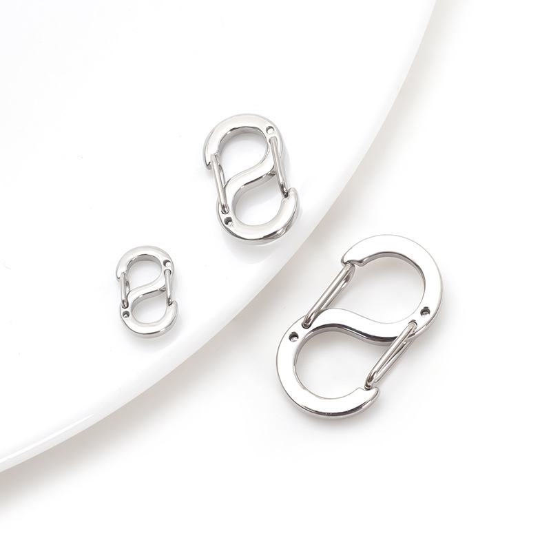 Móc khóa chữ S mini siêu nhỏ, dài 11 mm