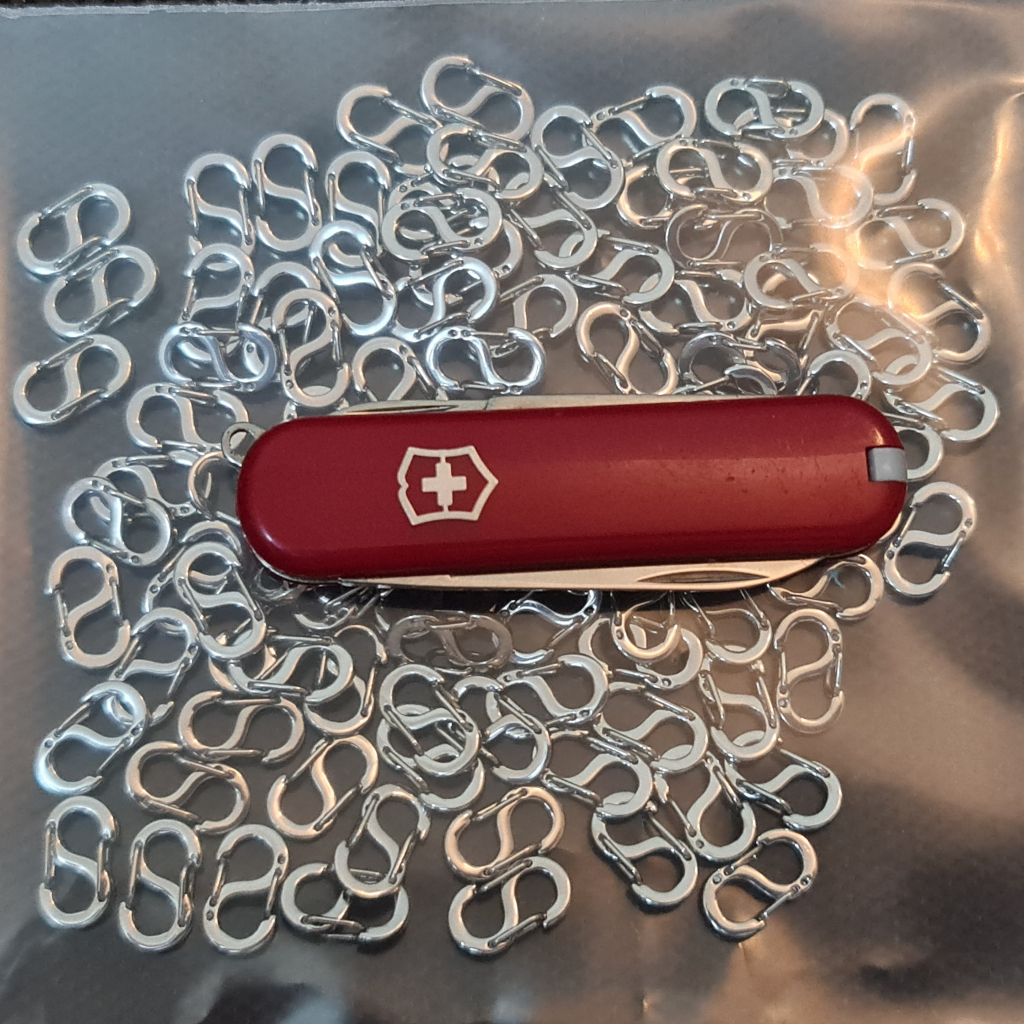 Móc khóa chữ S mini siêu nhỏ, dài 11 mm