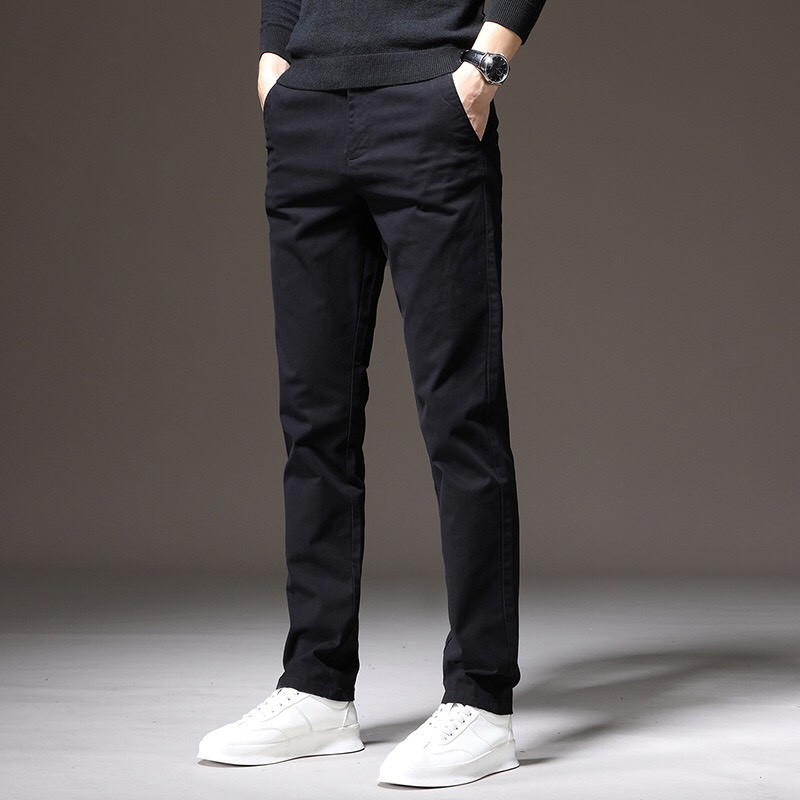 Quần dài kaki nam lưng thun co giãn form slimfit