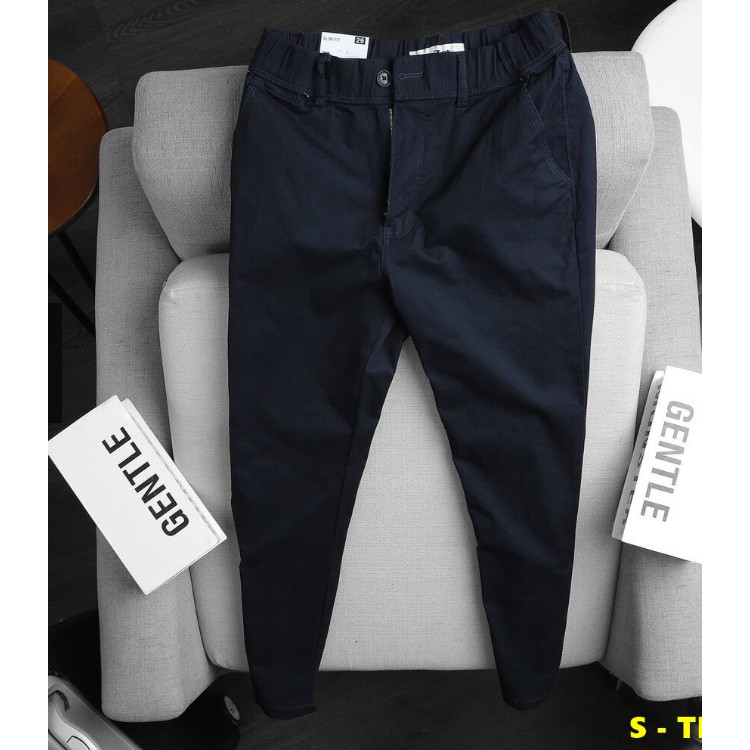 Quần dài kaki nam lưng thun co giãn form slimfit