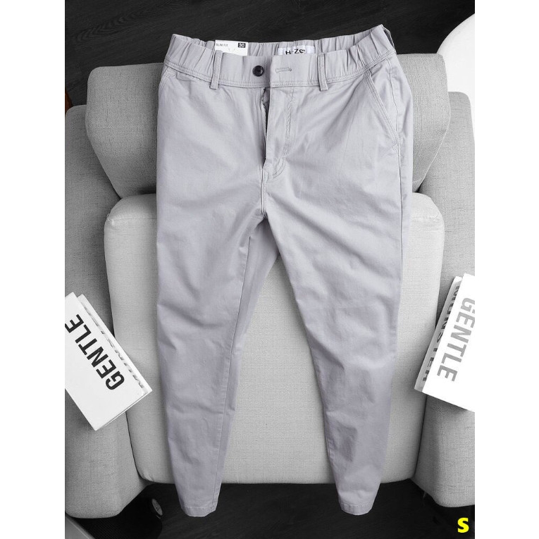 Quần dài kaki nam lưng thun co giãn form slimfit